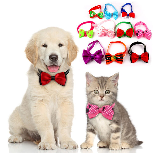 10pcs Dog Cat Bow Tie Dog  Accessories Kitten